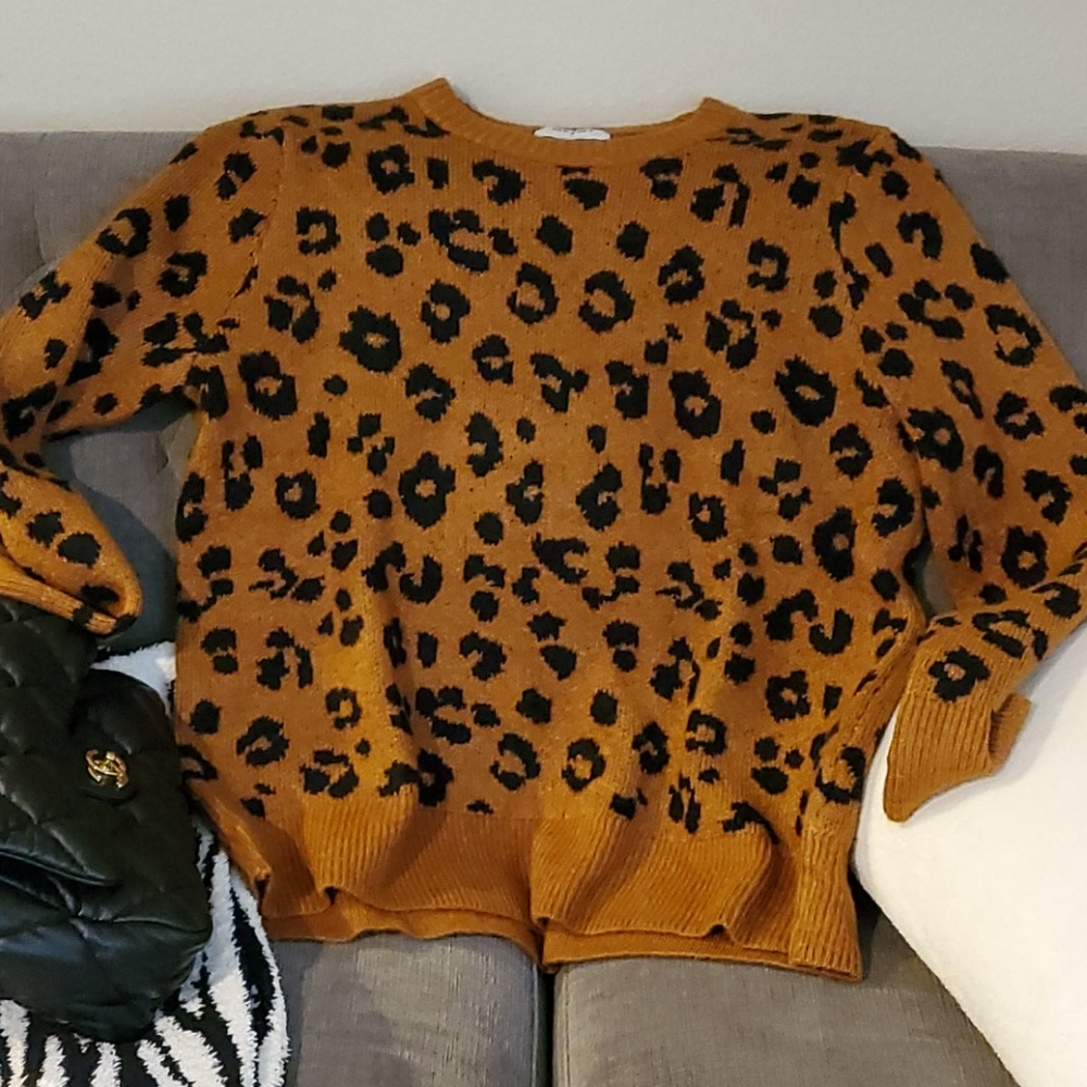 Leopard print sweater
